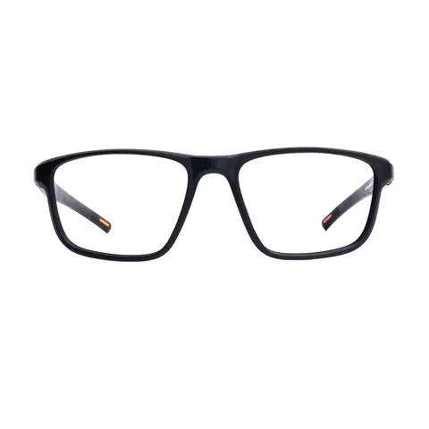 Rectangle Black/Orange Eyeglasses
