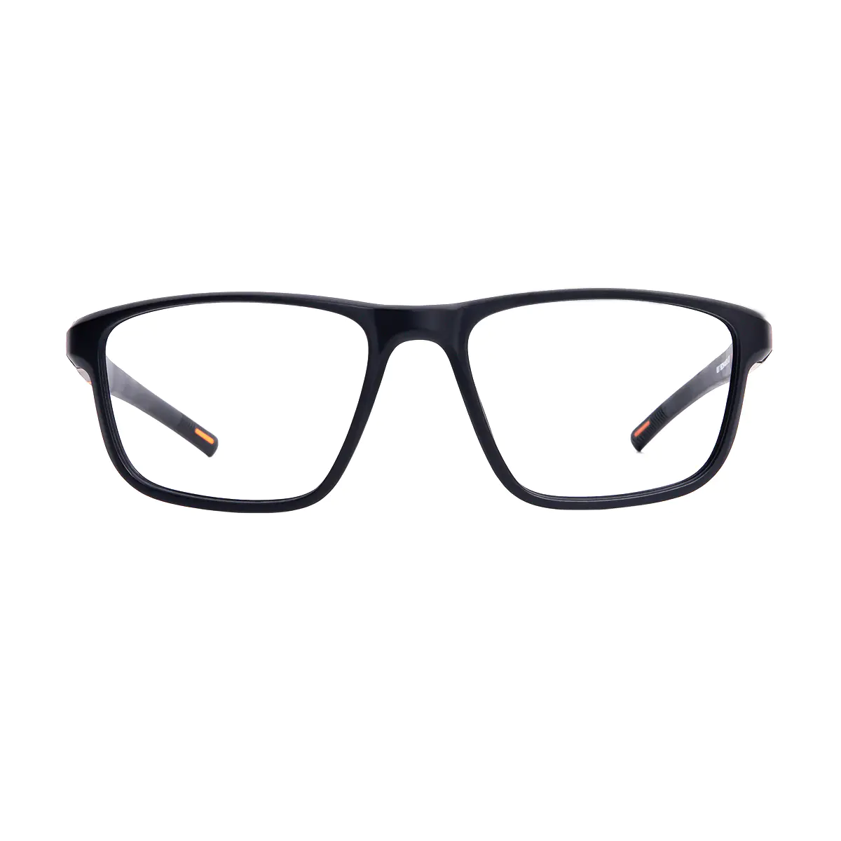 Rectangle Black/Orange Eyeglasses