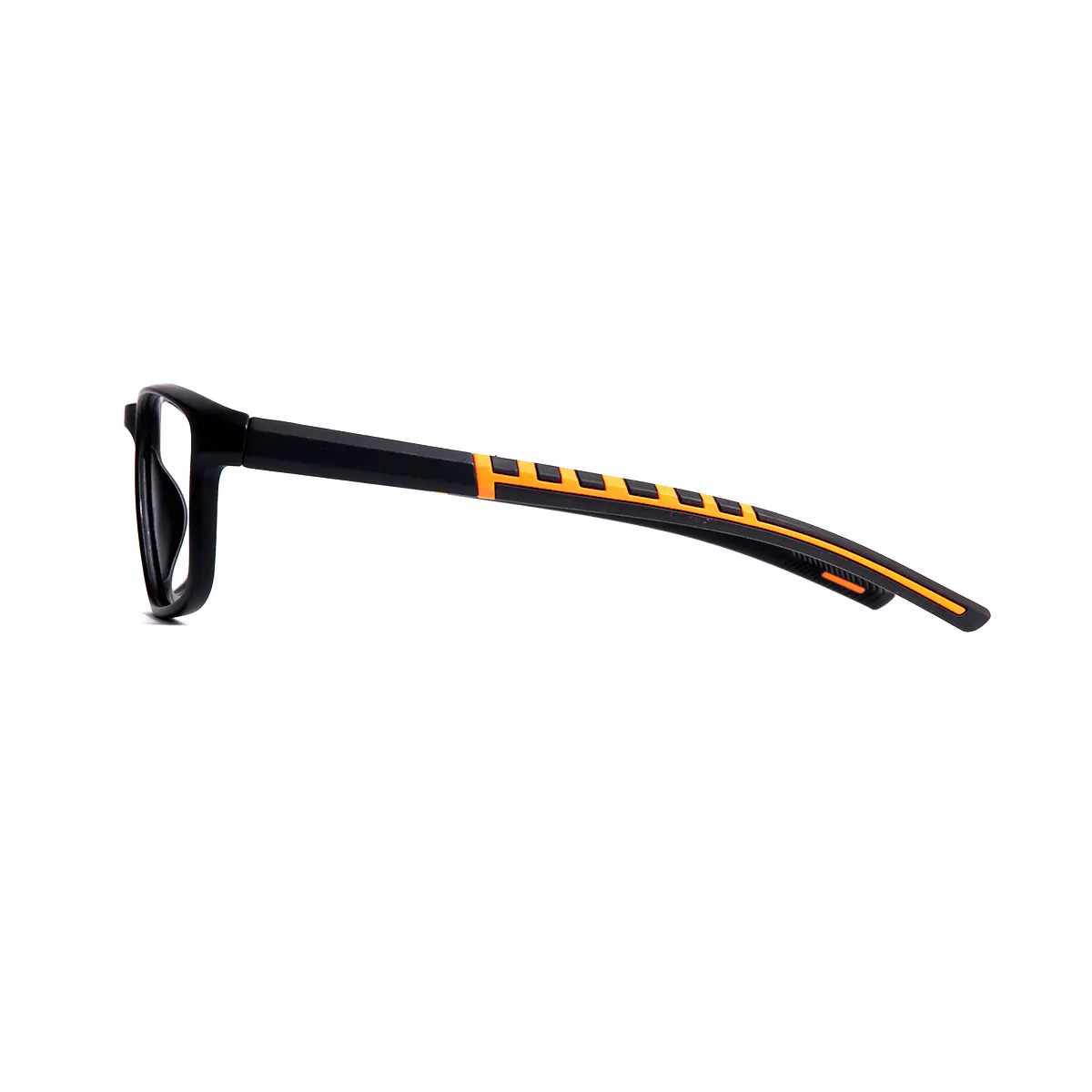 Rectangle Black/Orange Eyeglasses
