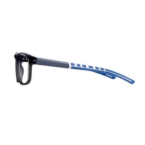 Rectangle Black/Blue Eyeglasses