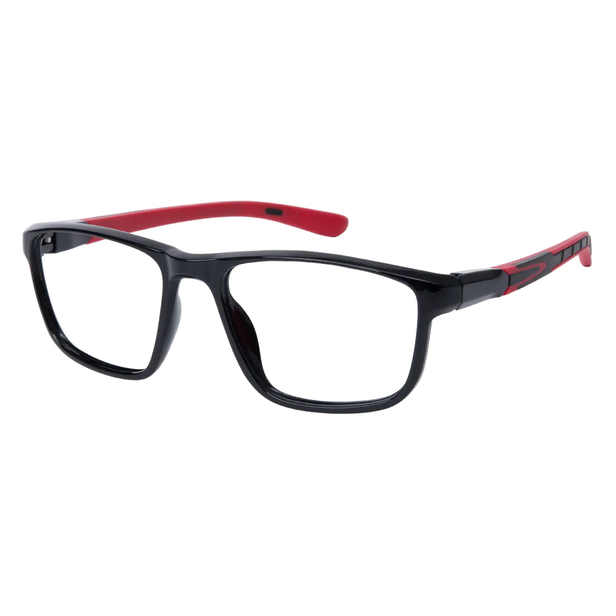 Rectangle Black/Red Eyeglasses