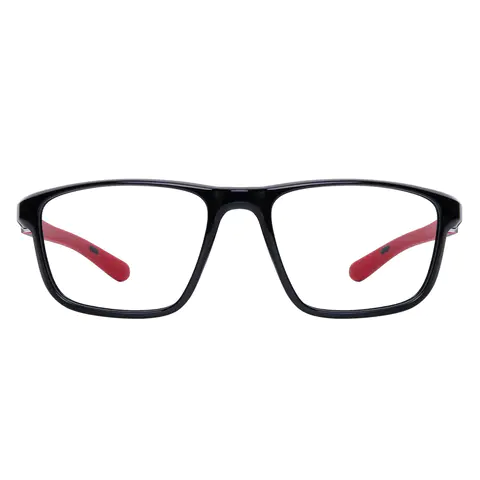 Rectangle Black/Red Eyeglasses