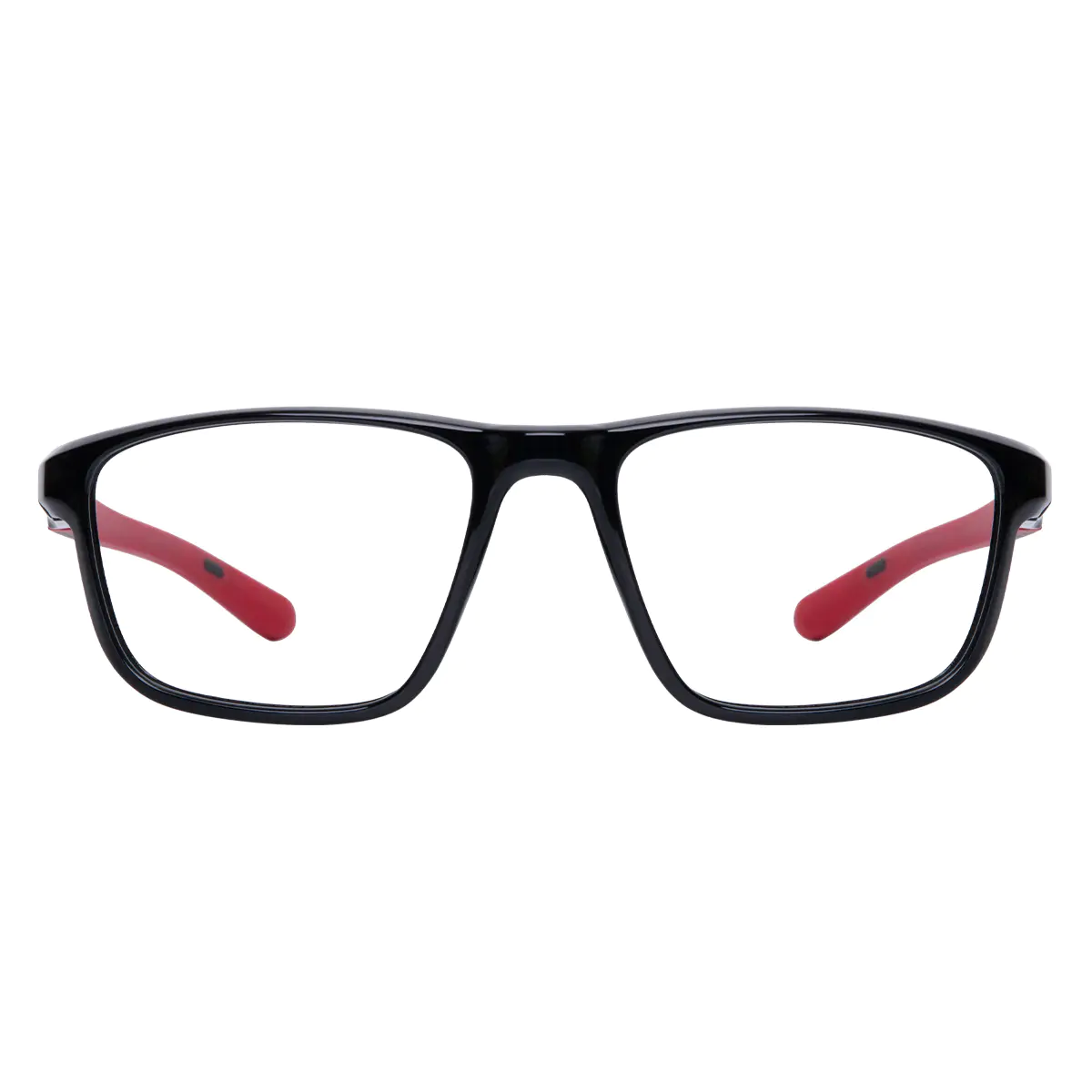 Rectangle Black/Red Eyeglasses
