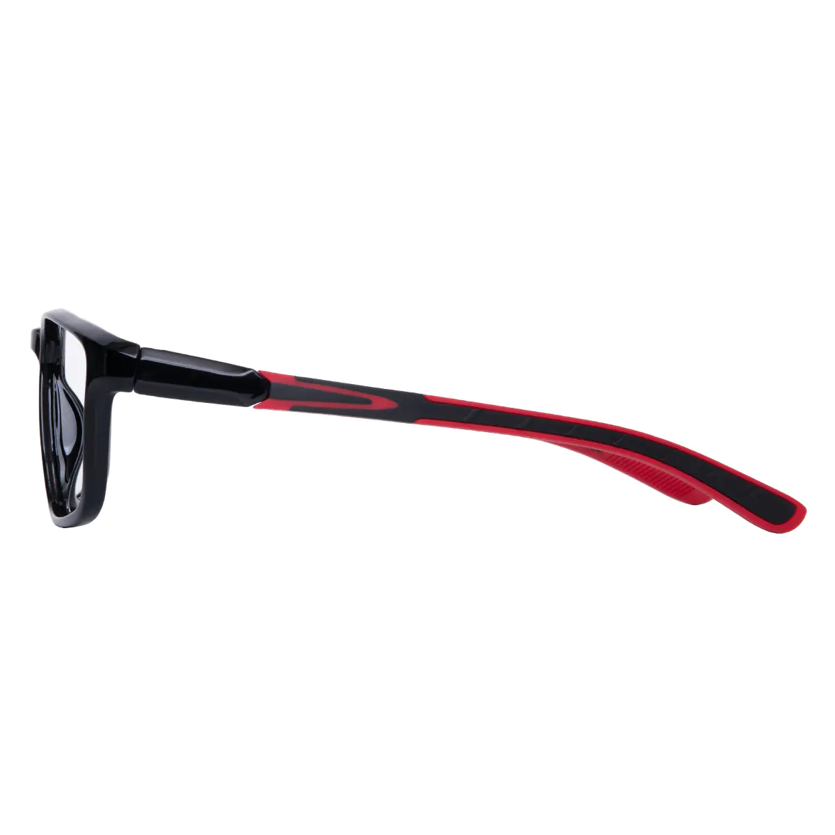 Rectangle Black/Red Eyeglasses