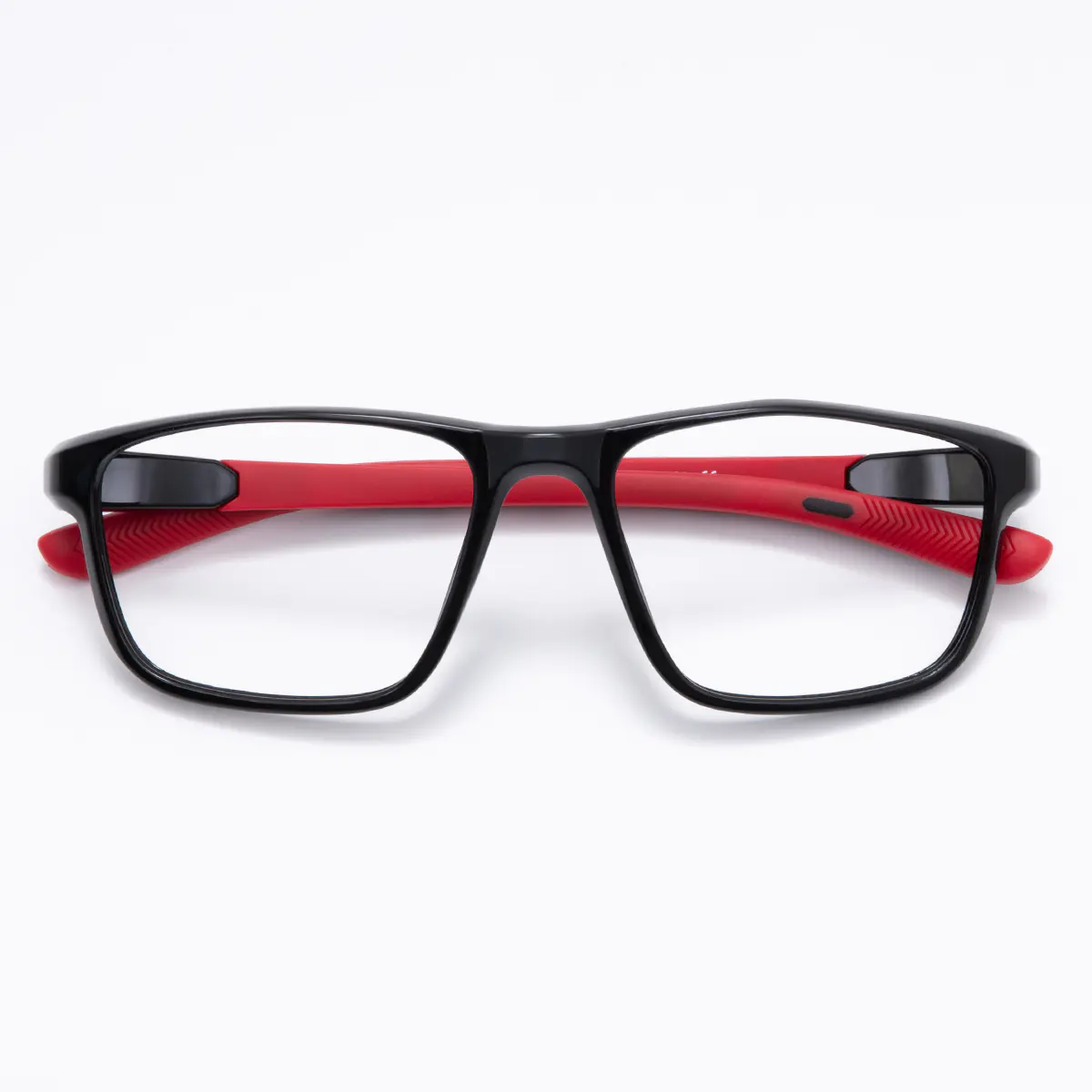 Rectangle Black/Red Eyeglasses