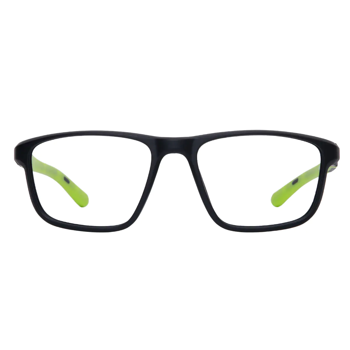 Rectangle Black/Green Eyeglasses