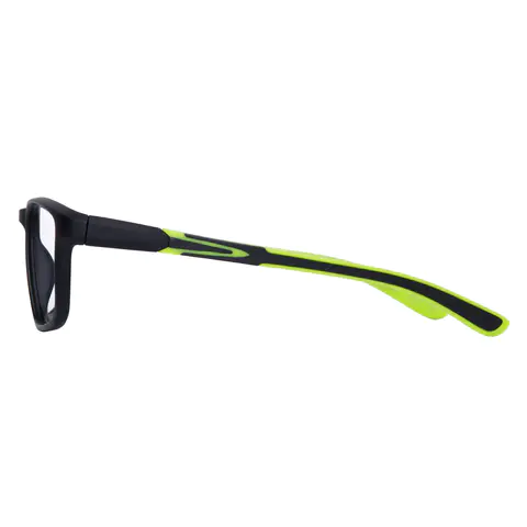 Rectangle Black/Green Eyeglasses
