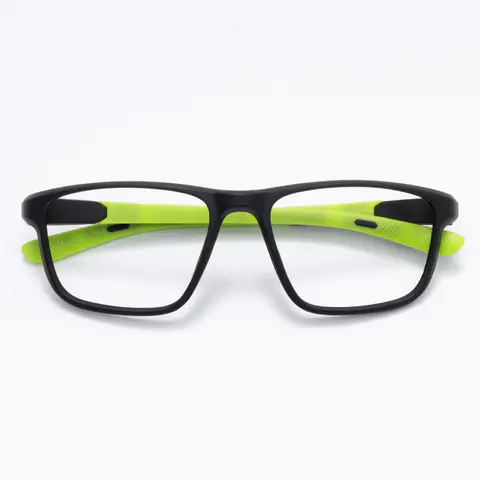 Rectangle Black/Green Eyeglasses