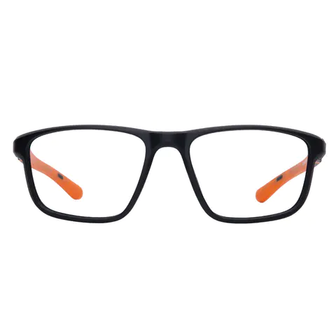 Rectangle Black/Orange Eyeglasses