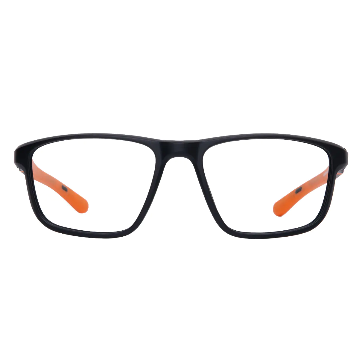 Rectangle Black/Orange Eyeglasses