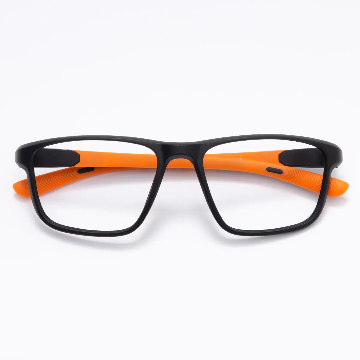 Rectangle Black/Orange Eyeglasses