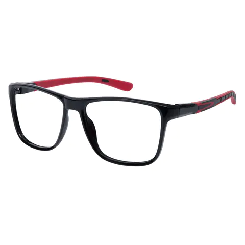 Square Black/Red Eyeglasses