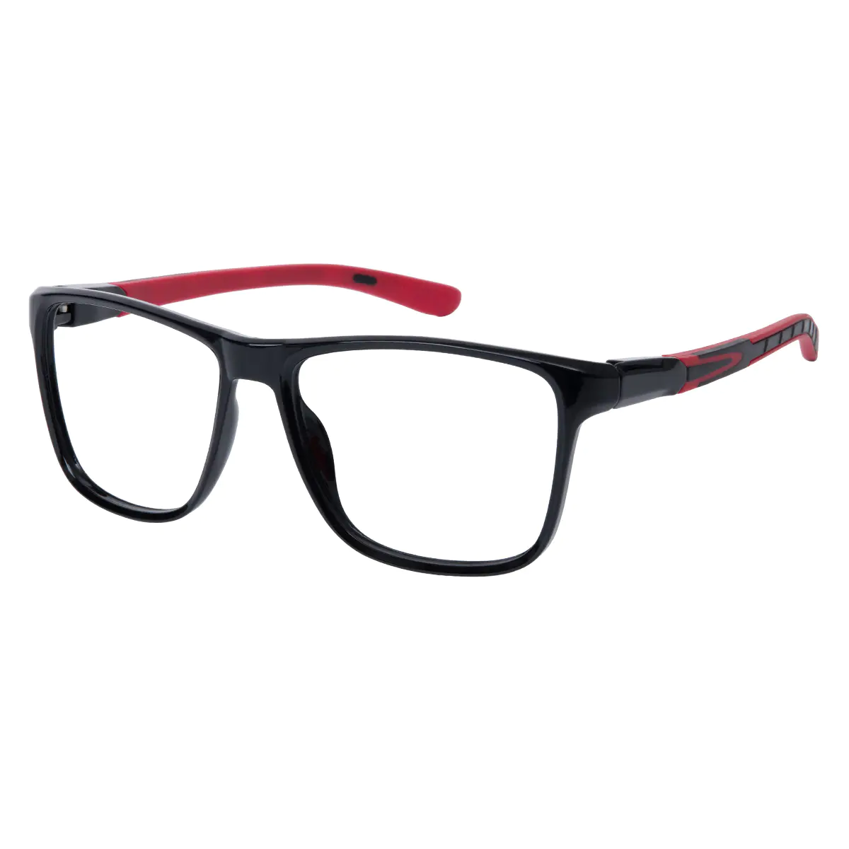 Square Black/Red Eyeglasses