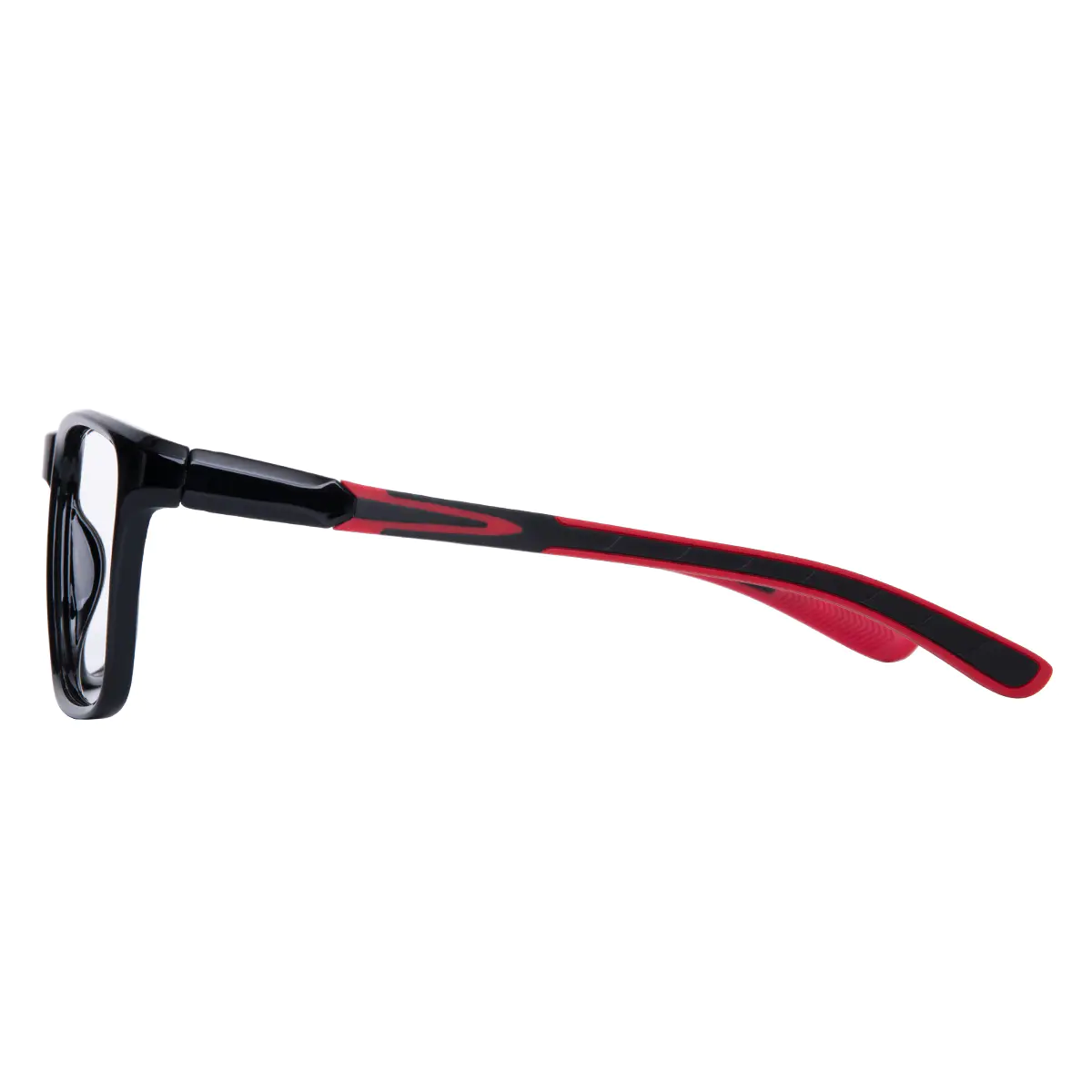Square Black/Red Eyeglasses