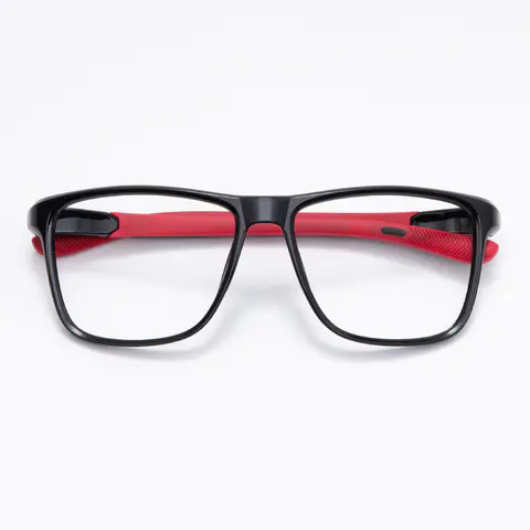 Square Black/Red Eyeglasses
