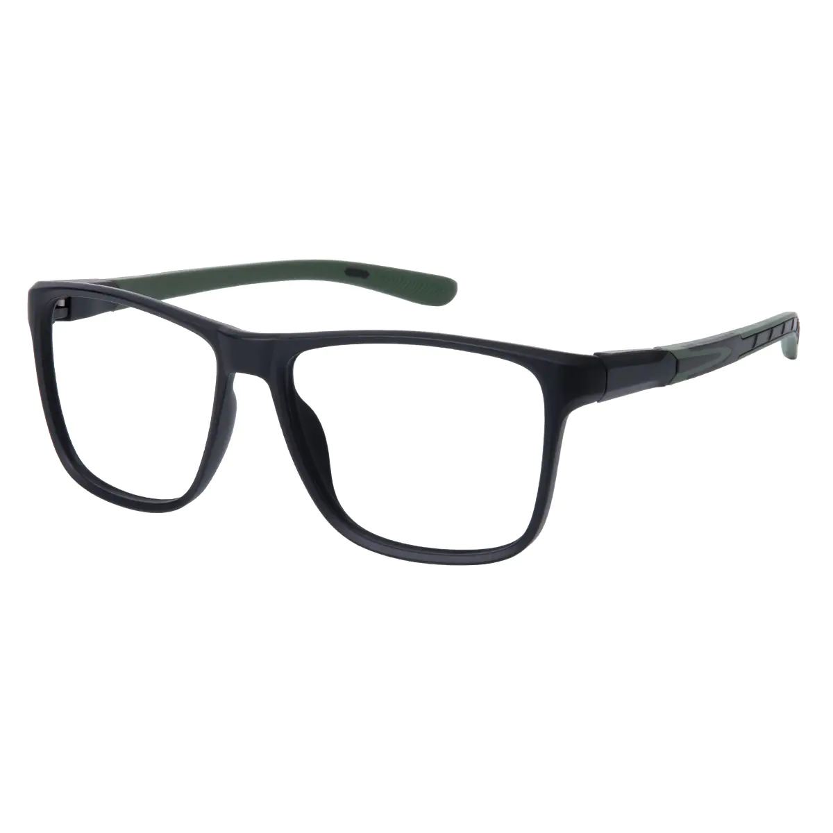 Square Dark Green Eyeglasses
