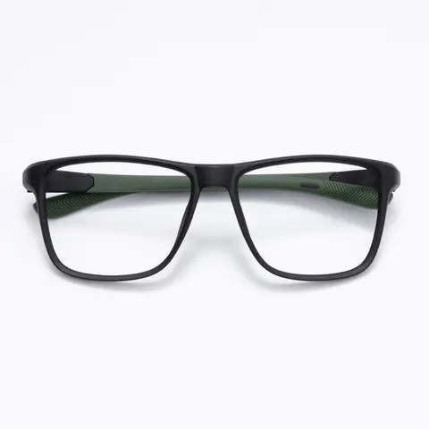 Square Dark Green Eyeglasses