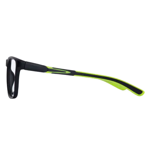 Square Black/Green Eyeglasses