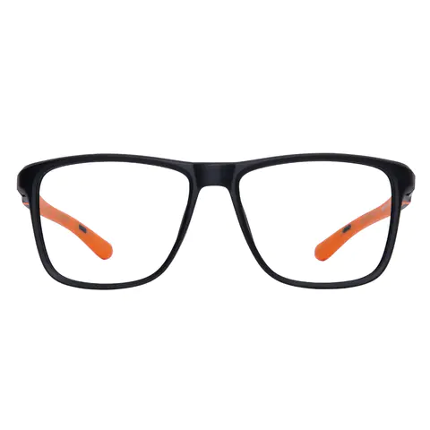 Square Black/Orange Eyeglasses