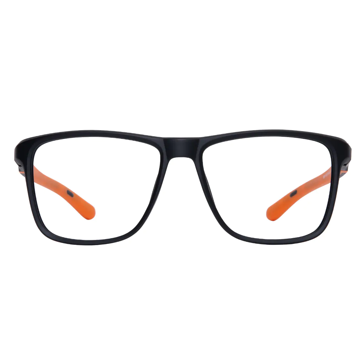 Square Black/Orange Eyeglasses