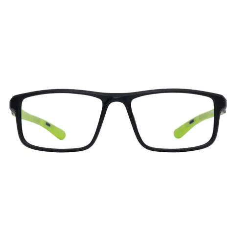 Rectangle Black/Green Eyeglasses
