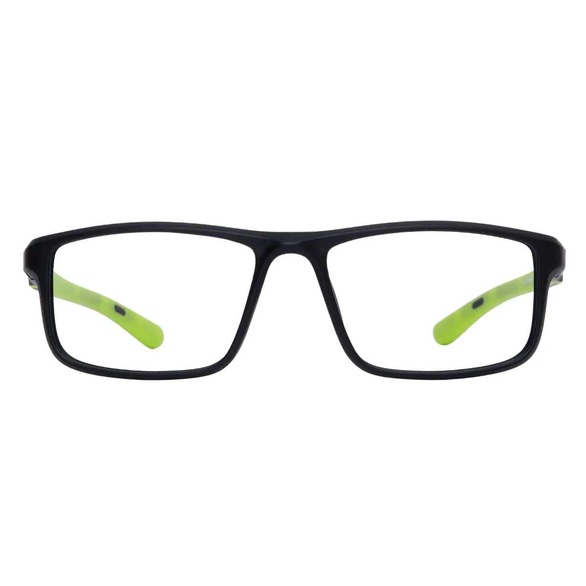 Rectangle Black/Green Eyeglasses