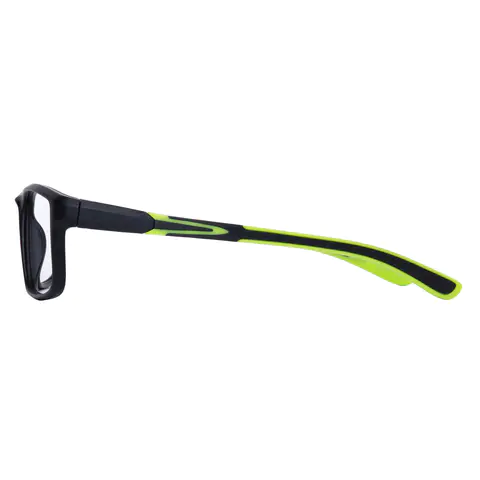 Rectangle Black/Green Eyeglasses