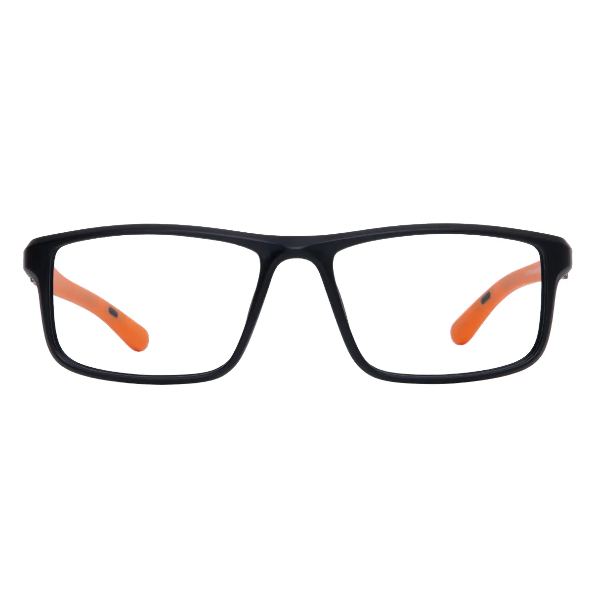 Rectangle Black/Orange Eyeglasses