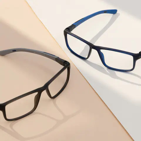 Rectangle Black/Blue Eyeglasses