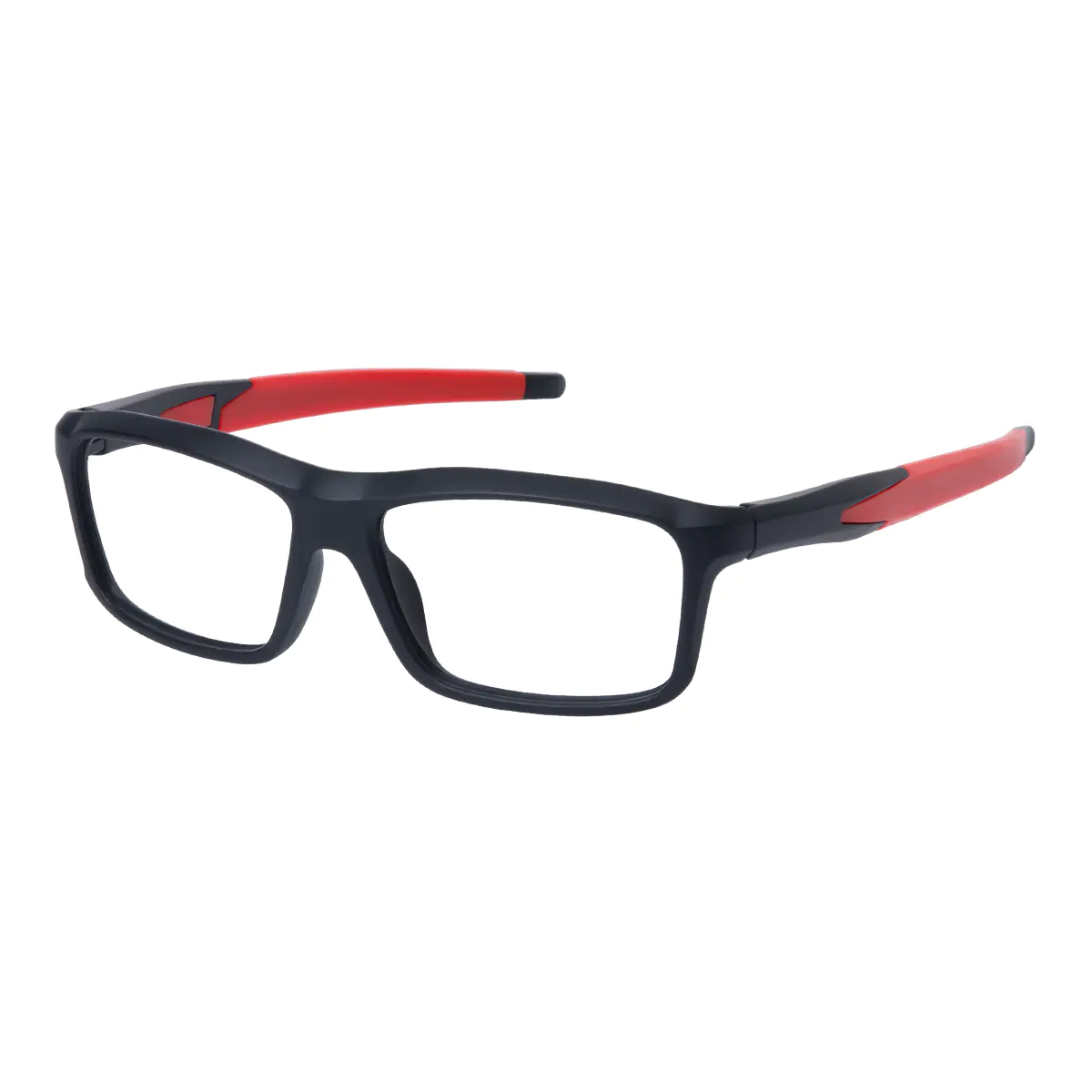 Rectangle Black/Red Eyeglasses