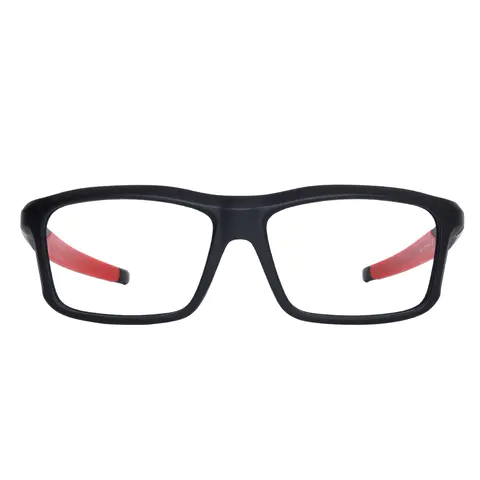 Rectangle Black/Red Eyeglasses
