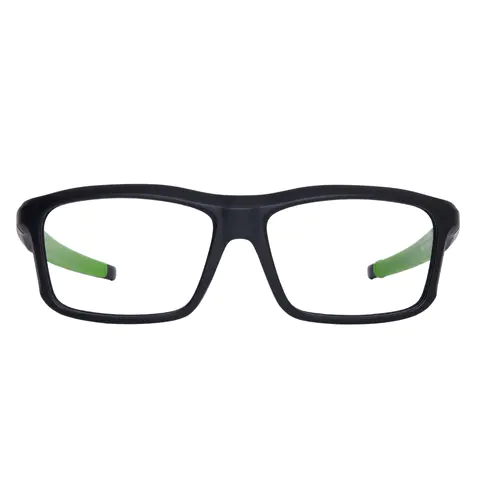 Rectangle Black/Green Eyeglasses