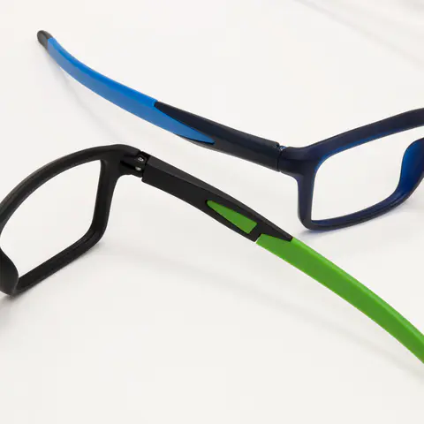 Rectangle Black/Green Eyeglasses