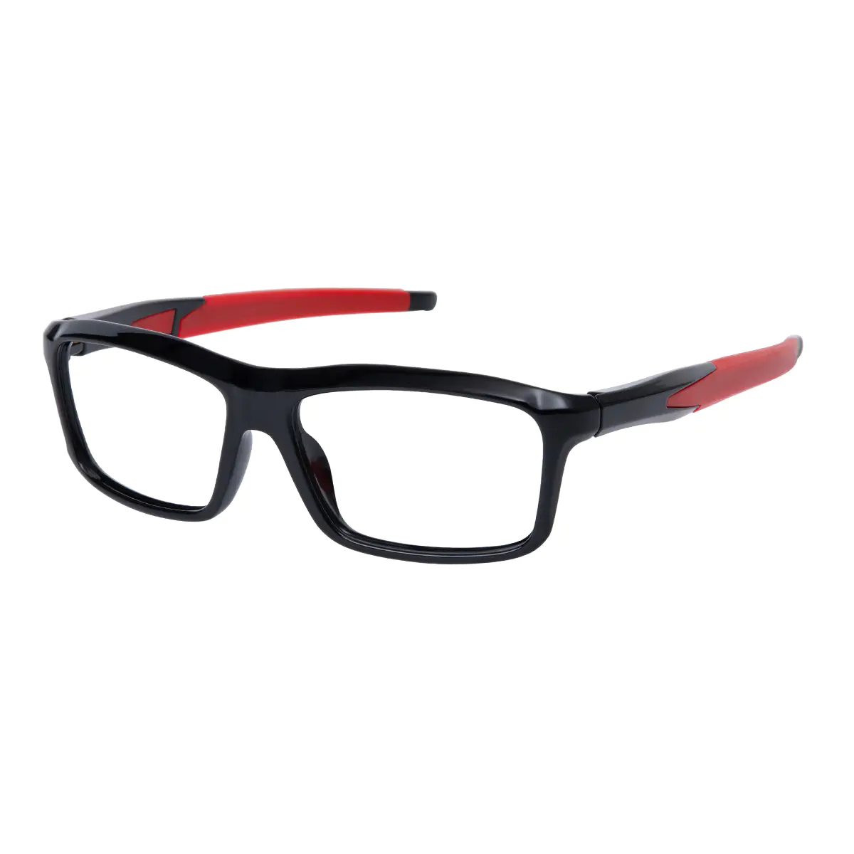 Rectangle Black/Red Eyeglasses