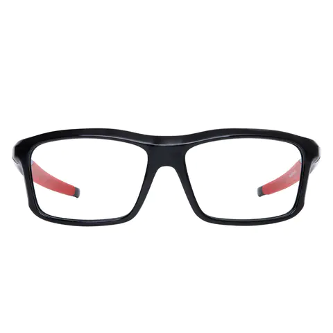 Rectangle Black/Red Eyeglasses