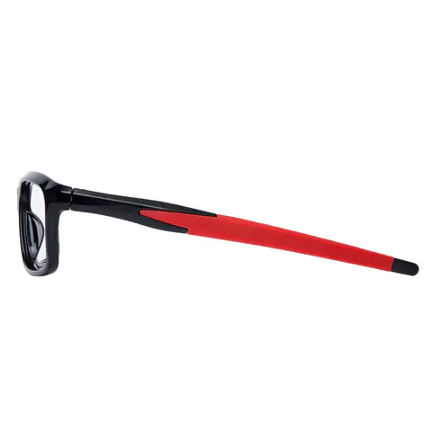 Rectangle Black/Red Eyeglasses