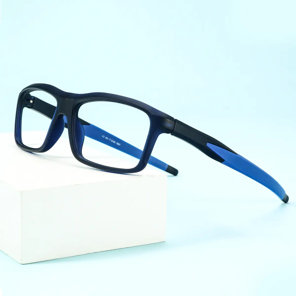 Rectangle Blue Eyeglasses