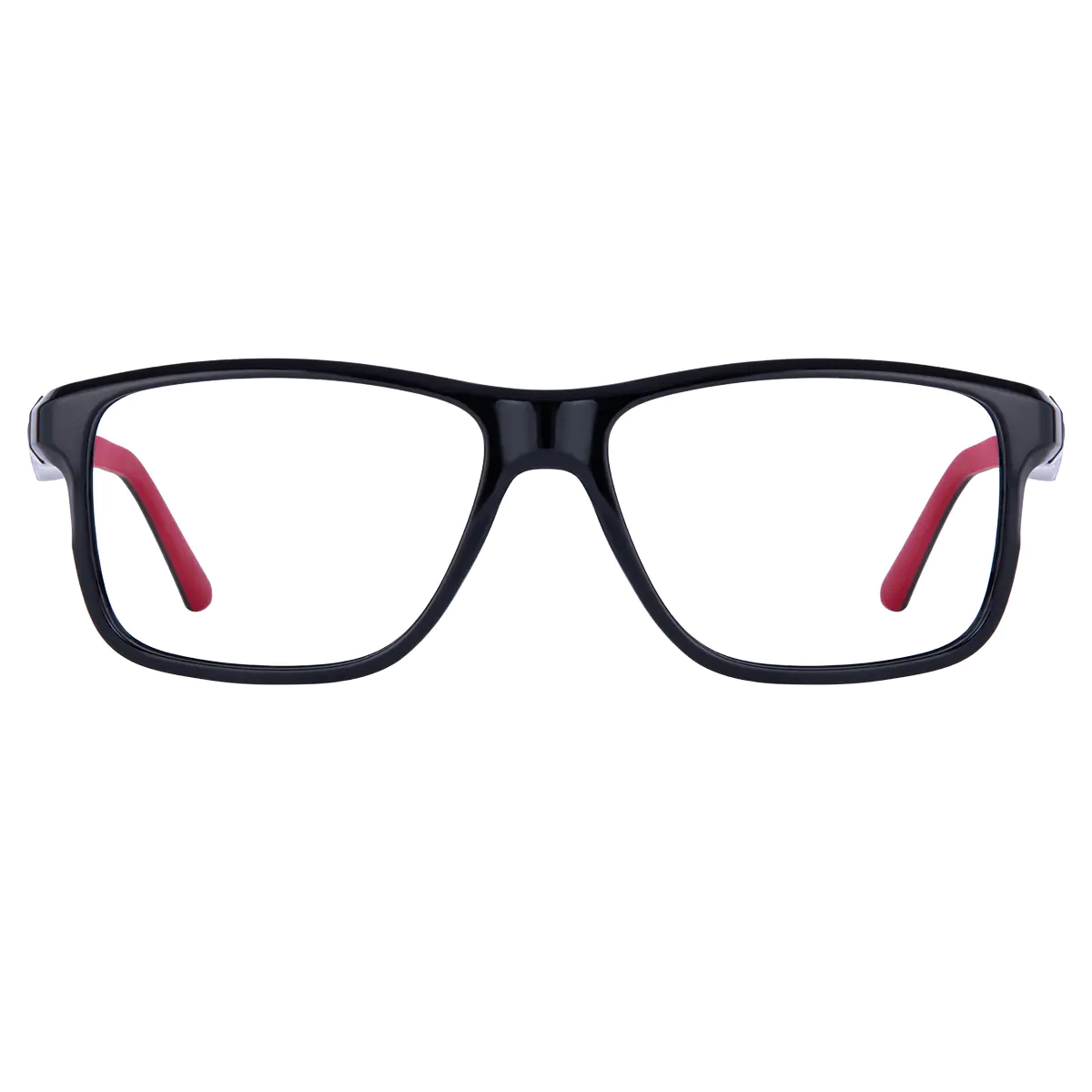 Rectangle Black/Red Eyeglasses