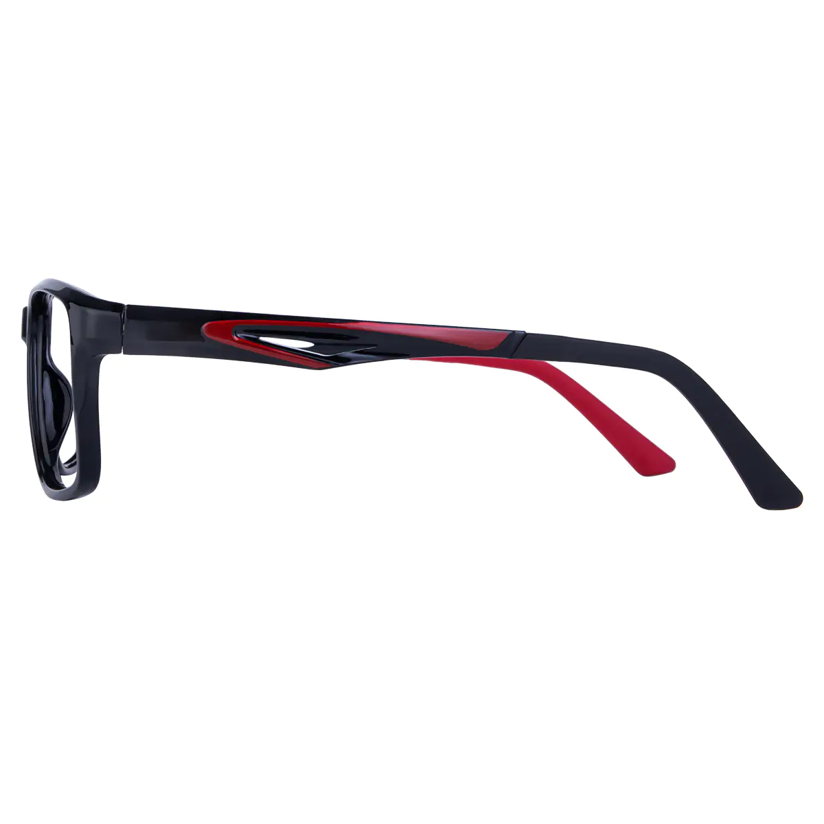 Rectangle Black/Red Eyeglasses