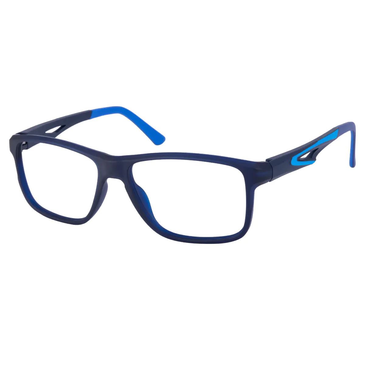 Rectangle Blue Eyeglasses