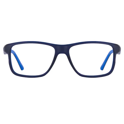 Rectangle Blue Eyeglasses