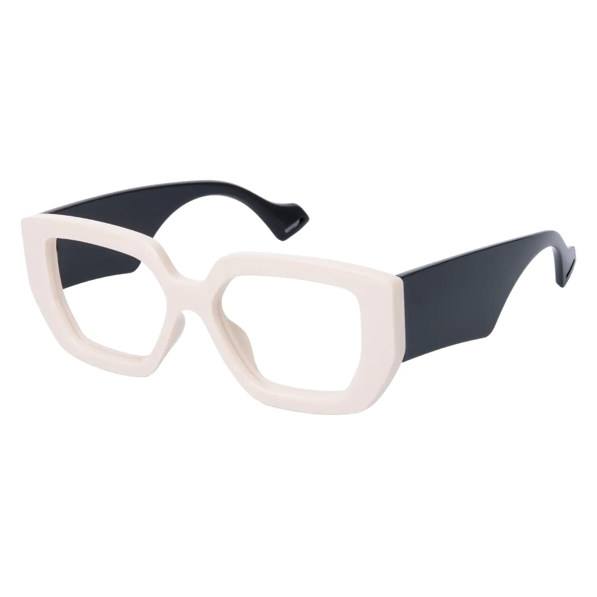 Square White Eyeglasses