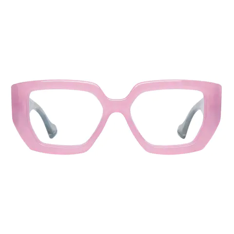Rectangle Pink Eyeglasses