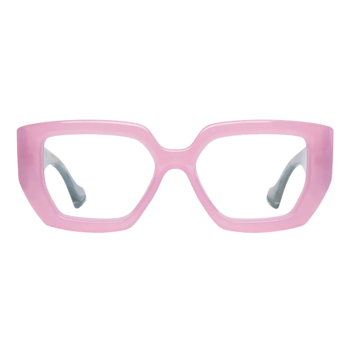 Rectangle Pink Eyeglasses