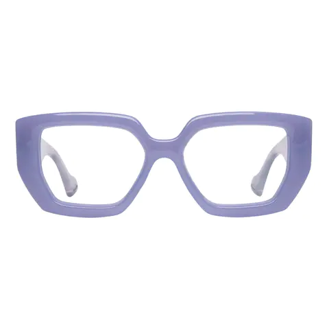 Rectangle Purple Eyeglasses