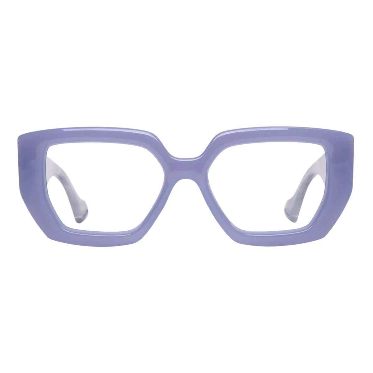 Rectangle Purple Eyeglasses