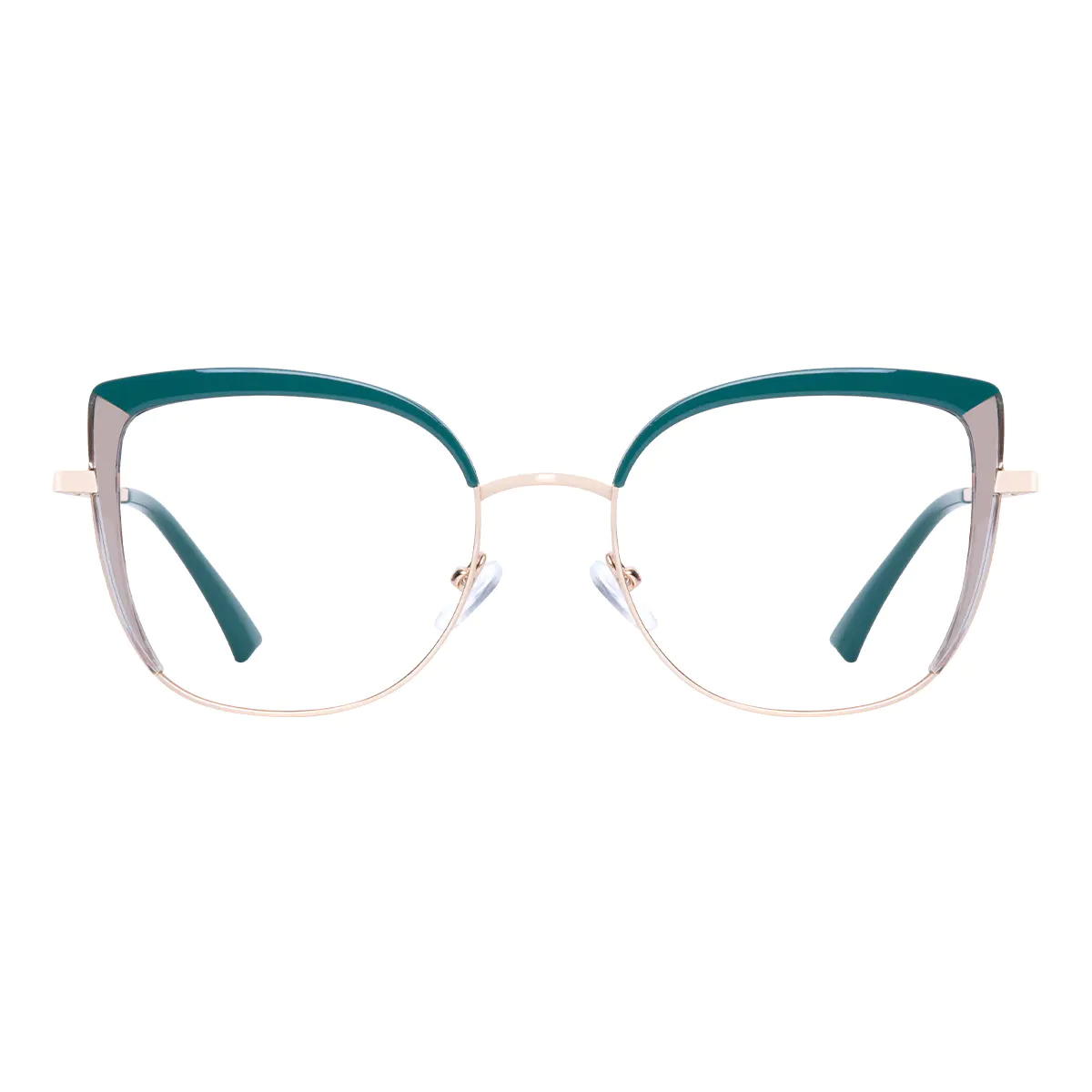 Square Green/Transparent Gray Eyeglasses