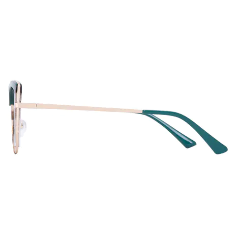 Square Green/Transparent Gray Eyeglasses