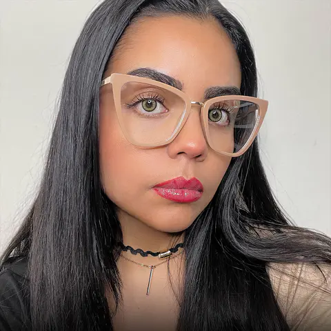 Cat-eye Clear Eyeglasses