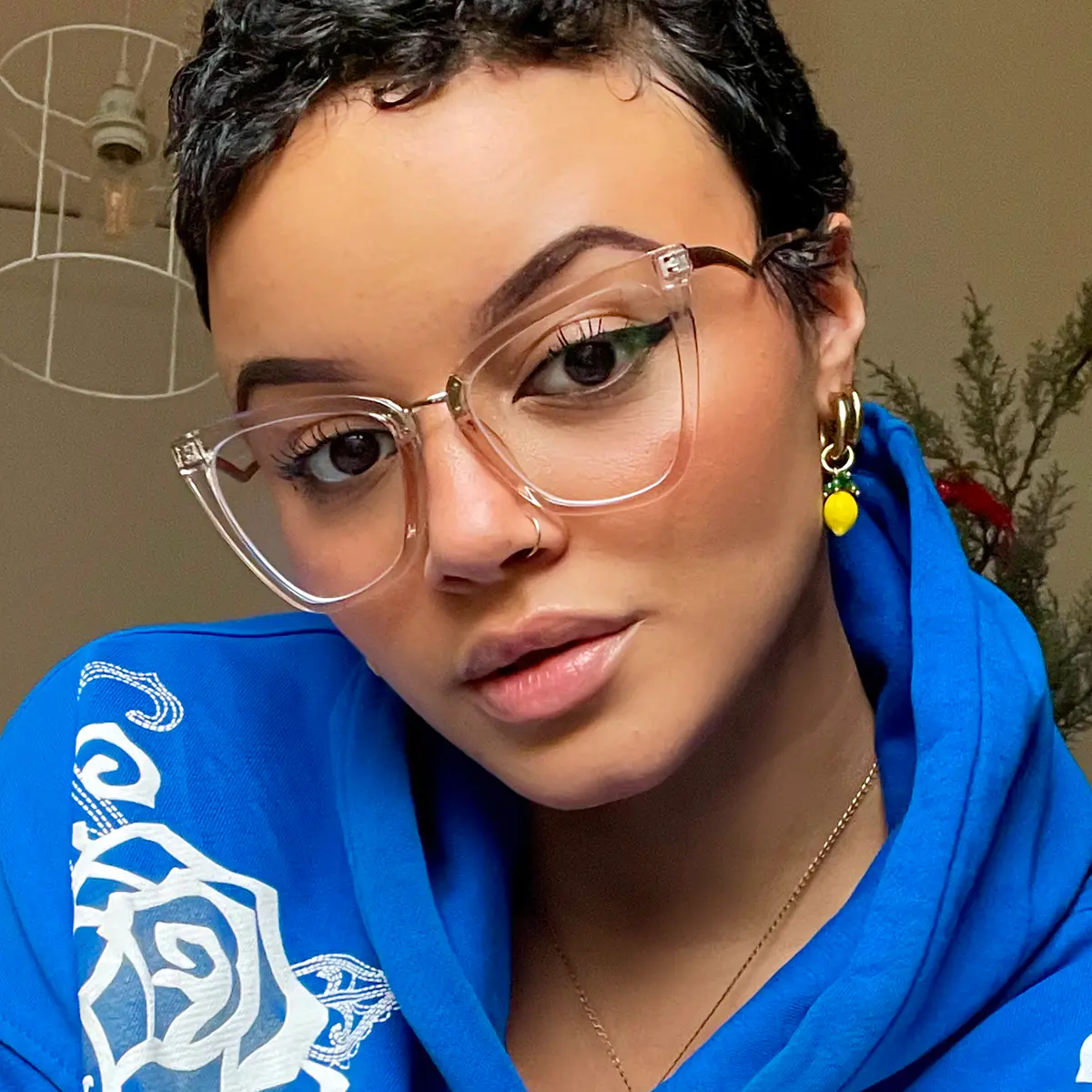 Cat-eye Clear Eyeglasses